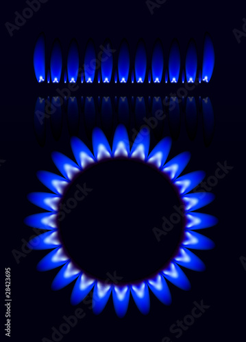 Gas on black