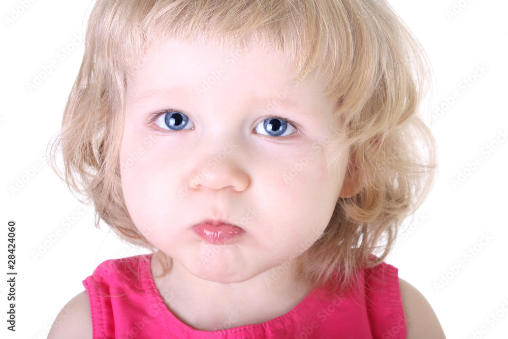 close up portrait of little blue-eyed girl close up portrait of little blue-eyed girl