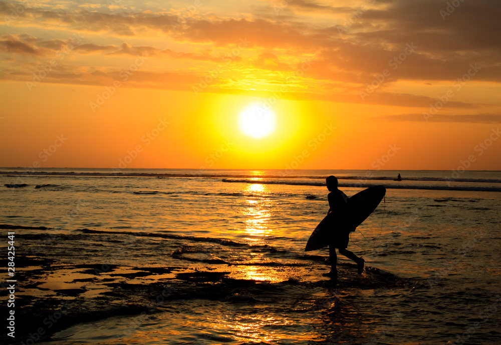 Sunset surfer