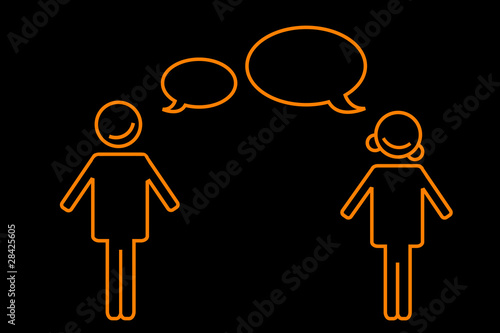 talking boy and girl