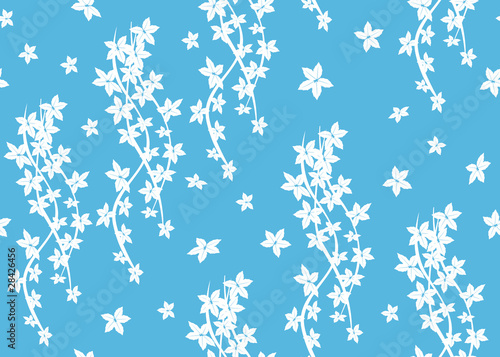 vector blue seamless pattern with liana