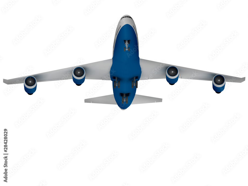 3D model of airplane isolated on white background 3D model of airplane isolated on white background