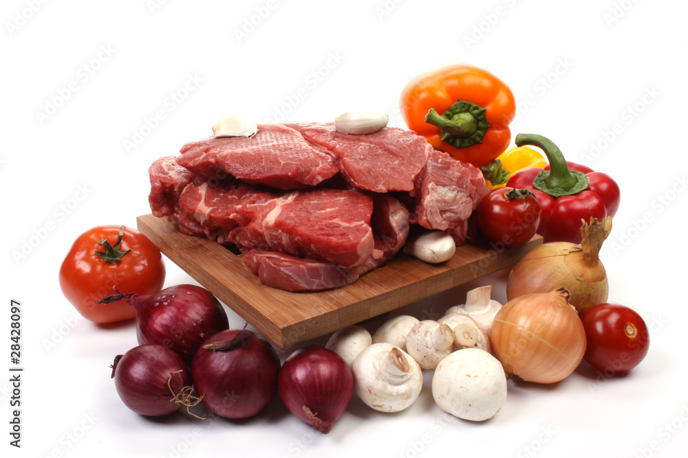 Beef and ingredients