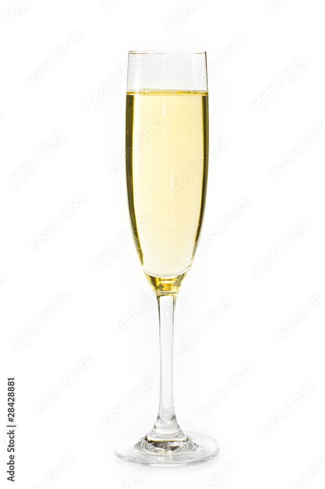 Champagne glass. Isolated on white background Champagne glass. Isolated on white background