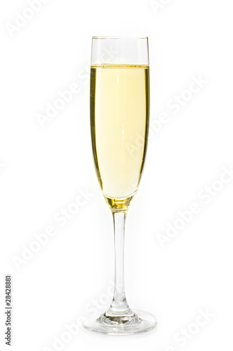 Champagne glass. Isolated on white background
