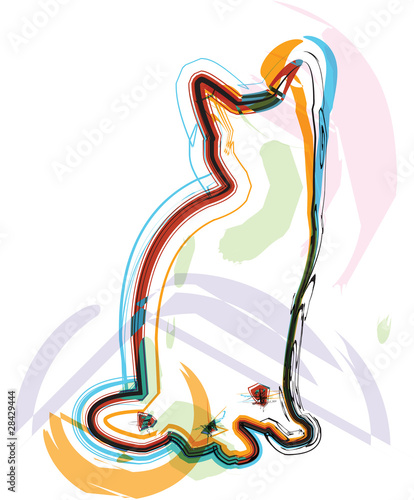 Fototapeta Naklejka Na Ścianę i Meble -  Cat illustration