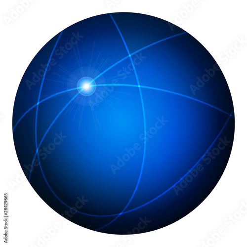 Vector elegant blank blue glossy web button