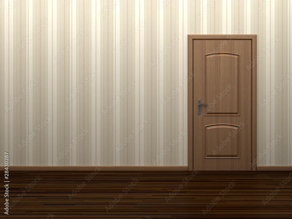 Obraz premium Empty room with door