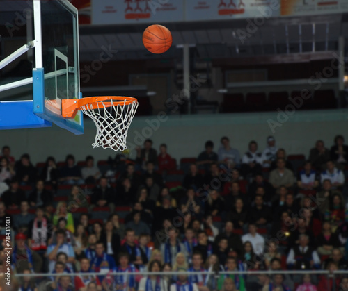 Basketball, exact throw of a ball in a basket © Vladimirs Koskins