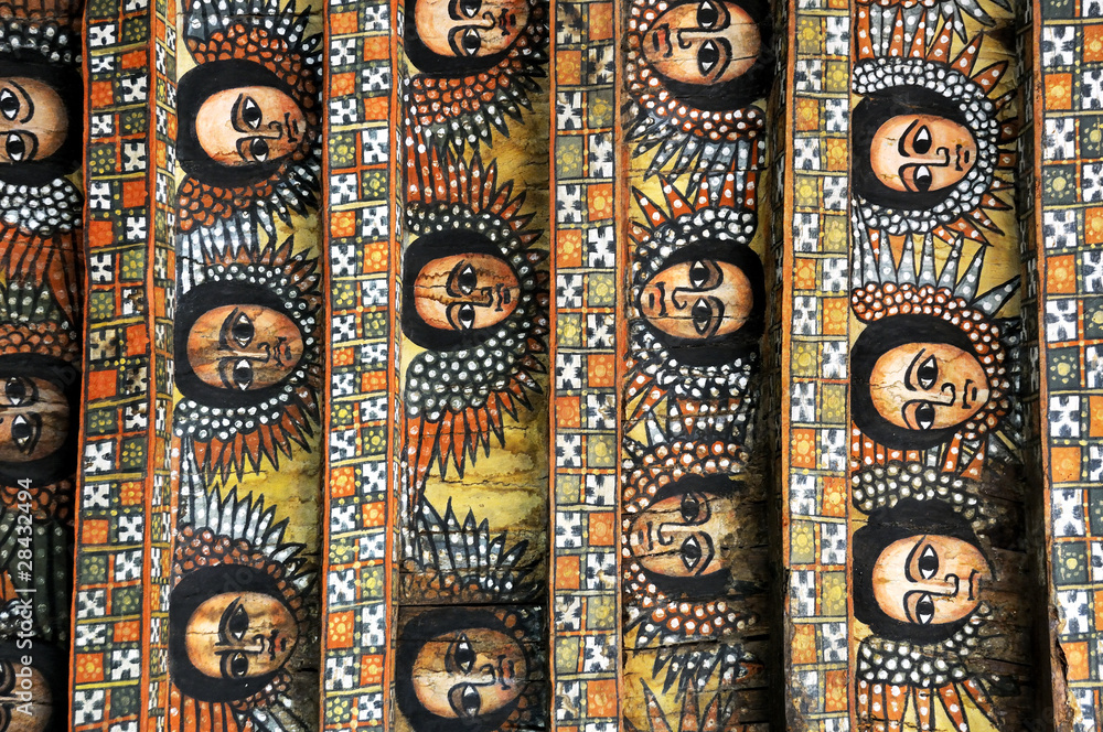Fototapeta premium The Monastery of Debre Berhan Selassie, Gondar, Ethiopia