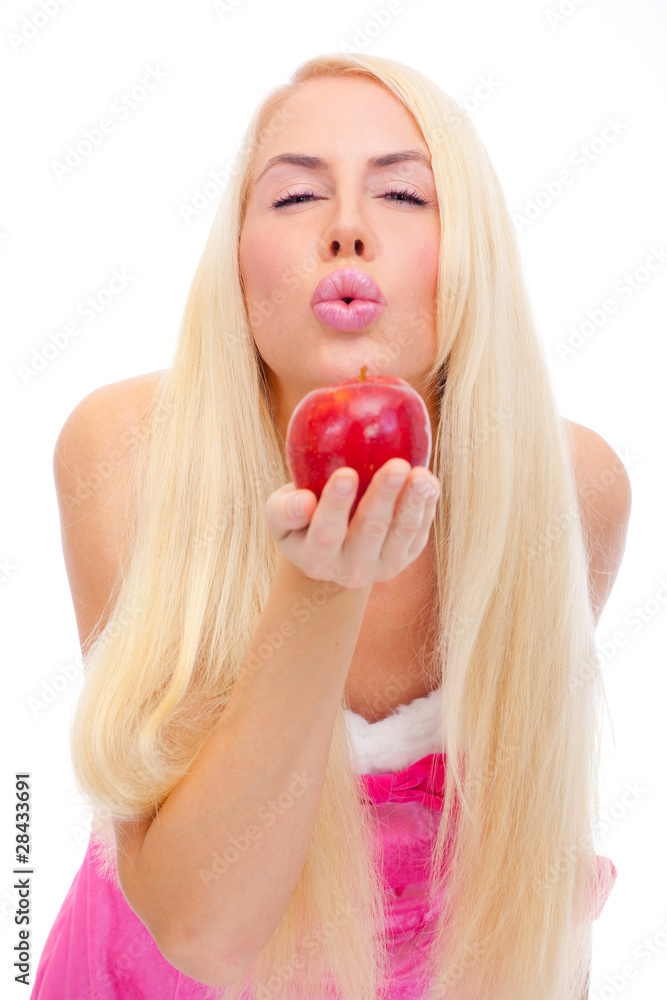 Beauty Pin-up with Apple Beauty Pin-up with Apple