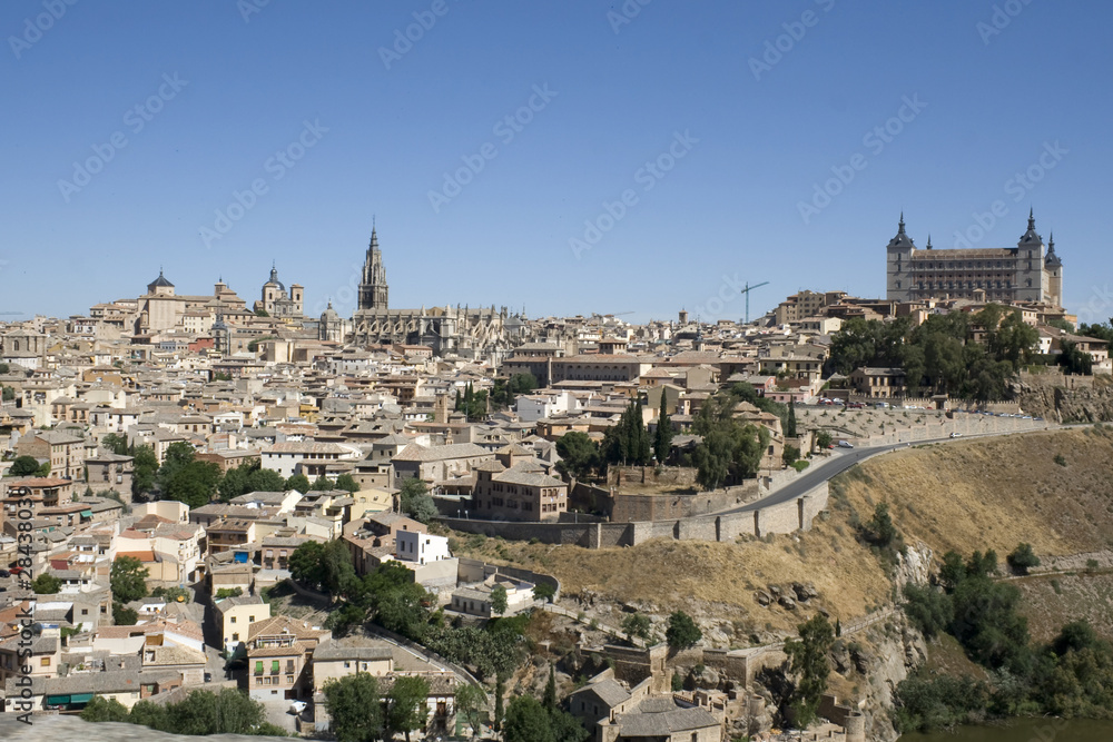 Panoramic view of  historic city of Toledo
