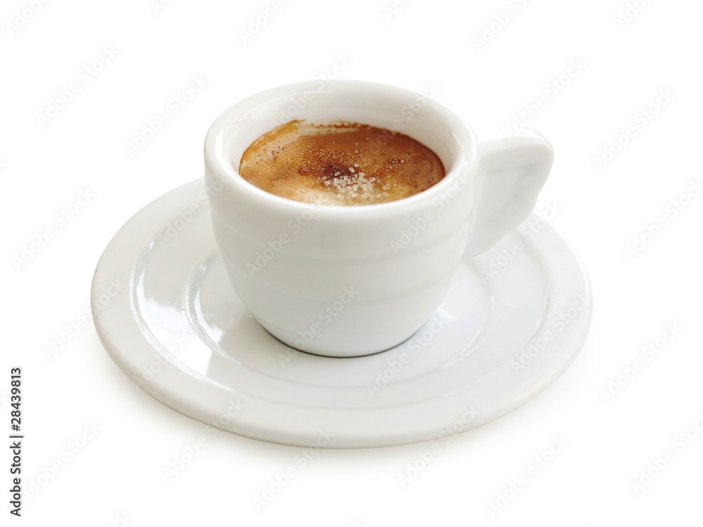 Espresso in white cup Espresso in white cup