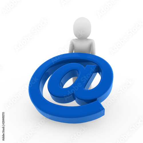 3d human email blue