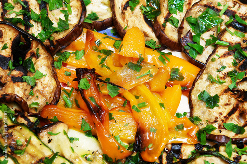 Melanzane e peperoni alla griglia