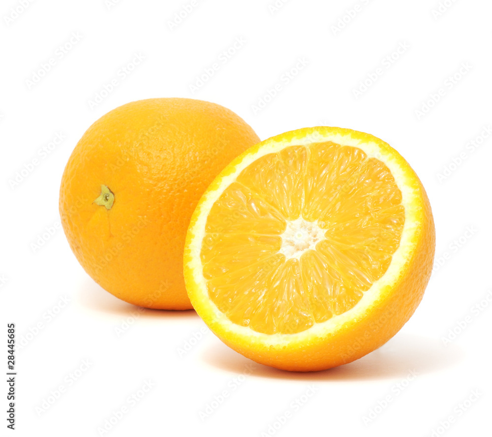 Juicy Oranges Isolated on White Background Juicy Oranges Isolated on White Background