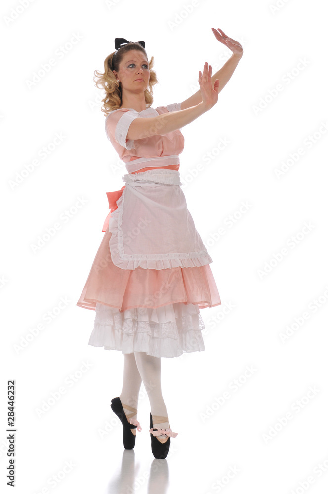 Naklejka premium Ballerina performing