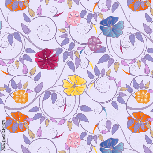 Decorative floral eastern seamless background.