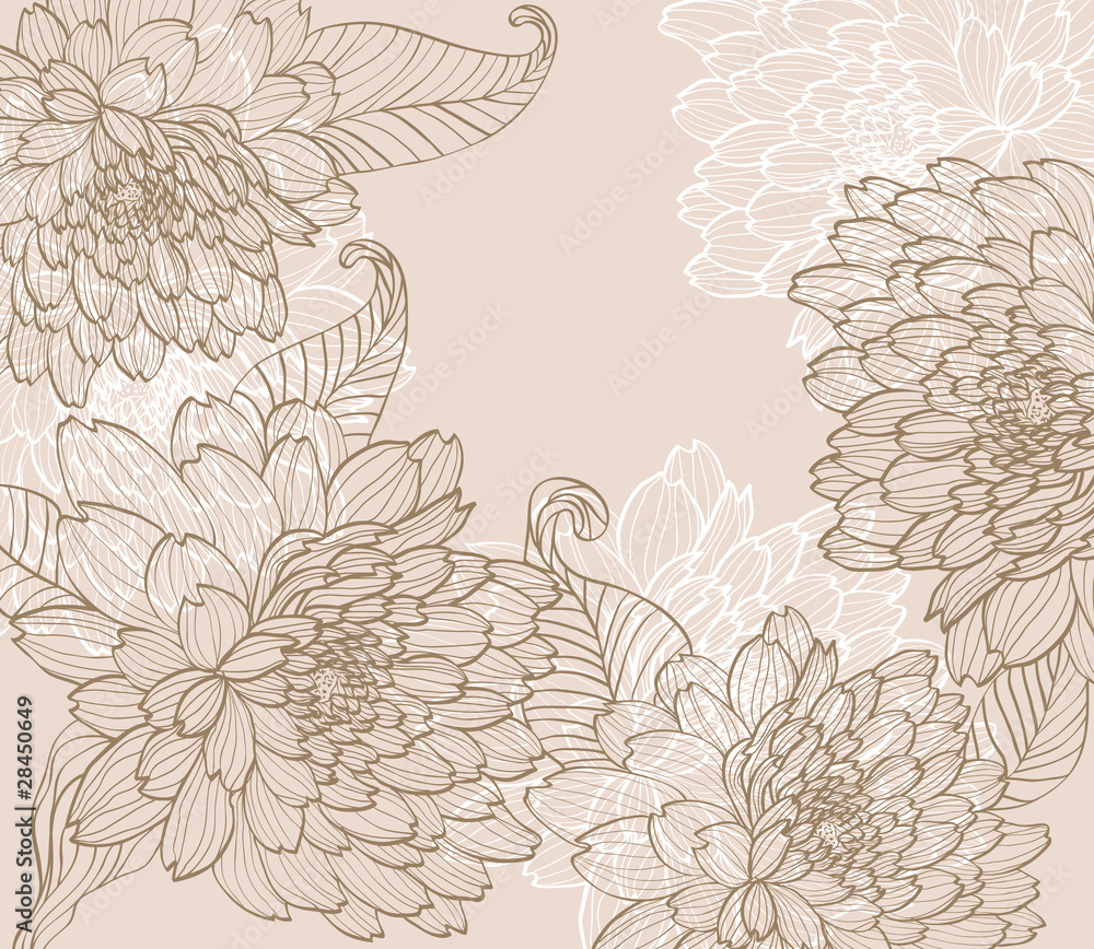background with decorative flowers background with decorative flowers