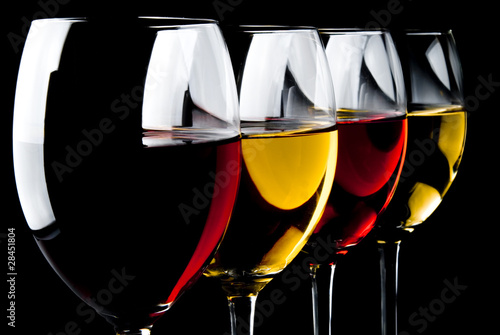 glasses of different wines