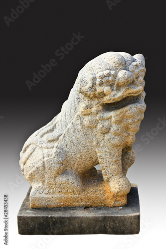Chinese lion statue.