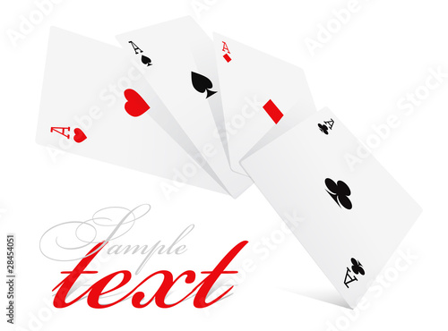 Four aces of different card suits