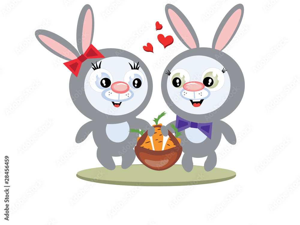 Fototapeta premium Hares in love