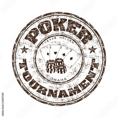 Poker tournament rubber stamp
