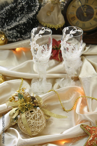 Christmas Arrangement with glasses © milka-kotka