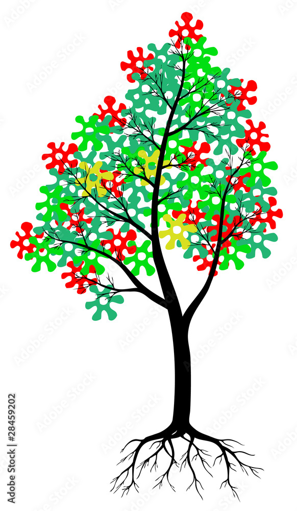Naklejka premium Стилизованное дерево