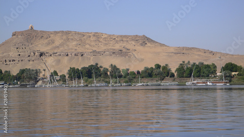 Panorámicade la orilla del río Nilo