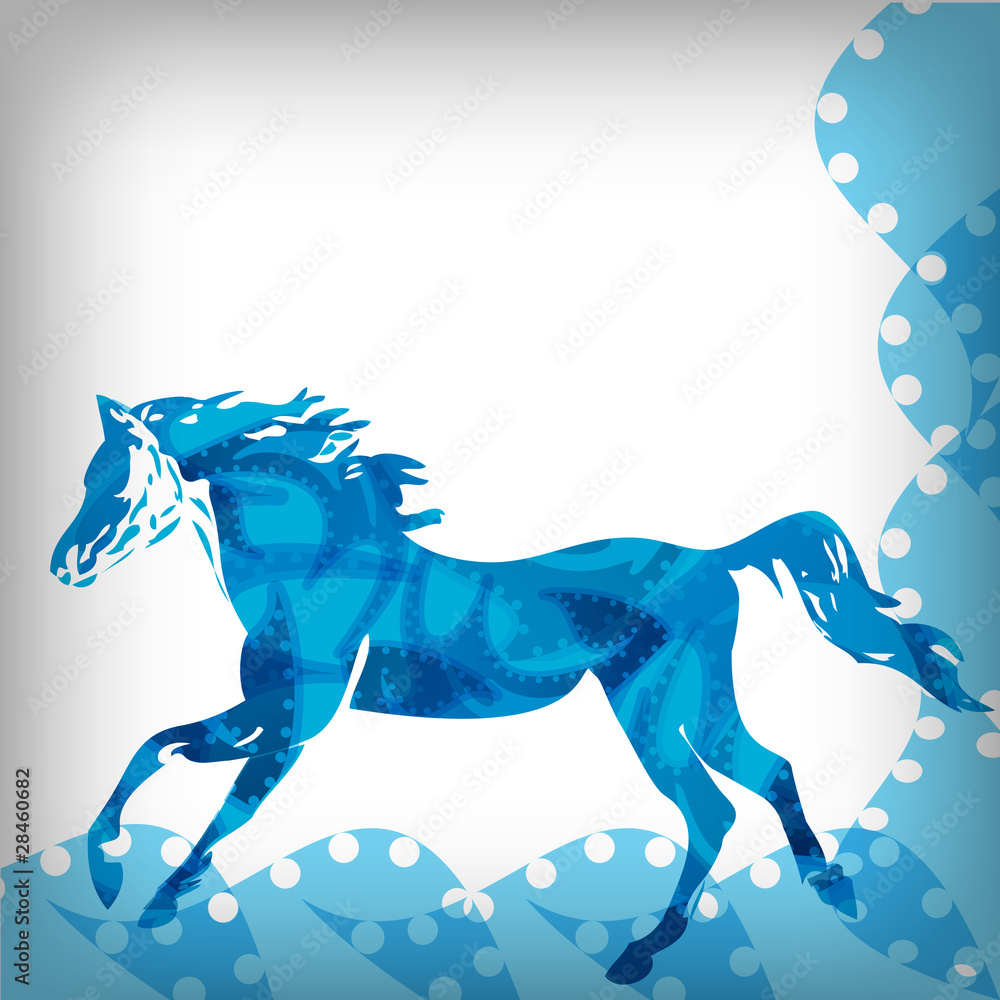 Obraz Koń, abstrakcyjne tło