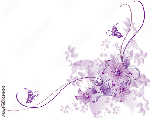 abstract flower Illustration vector spring summer pink
