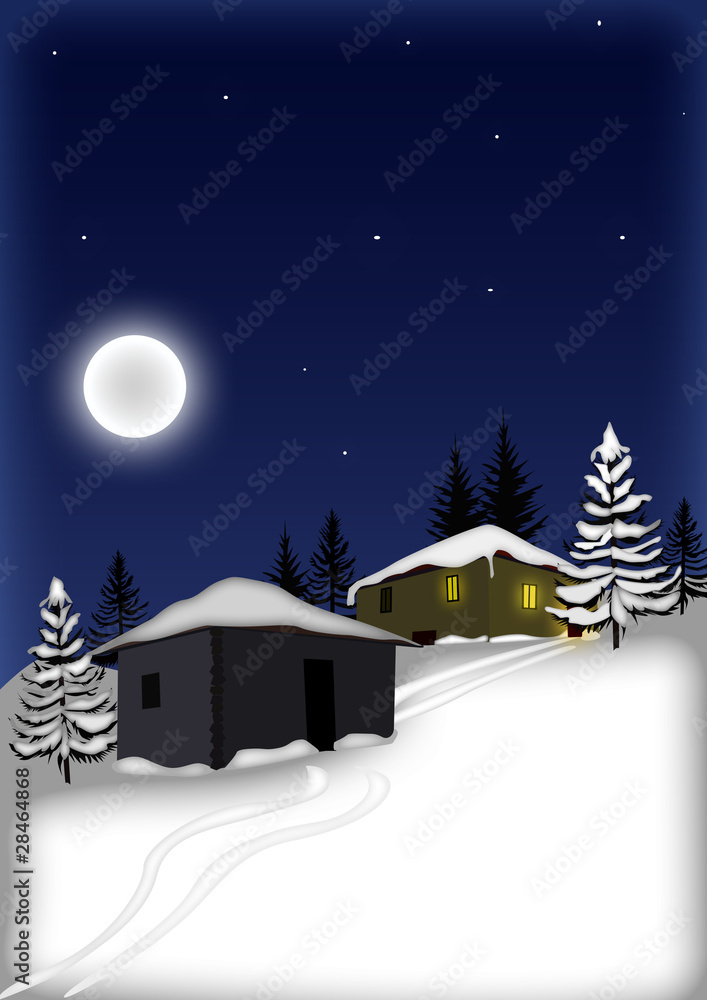 Naklejka premium Two houses