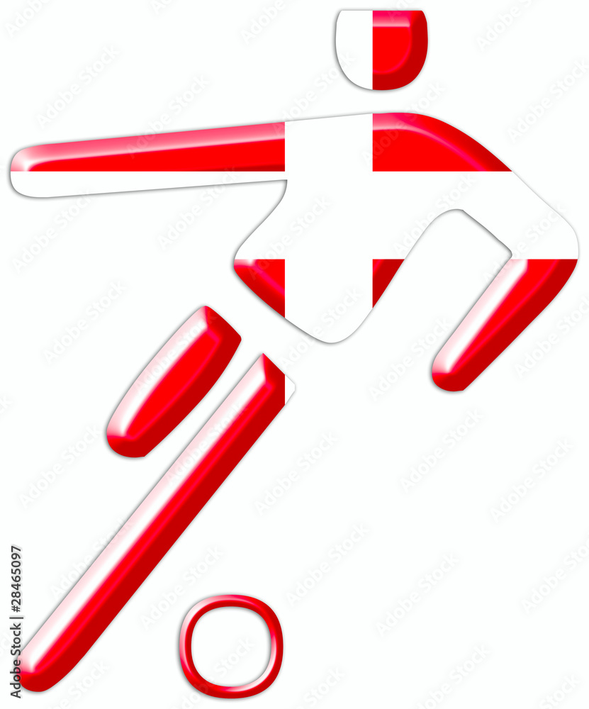 Obraz premium fussballspieler dänemark denmark symbol