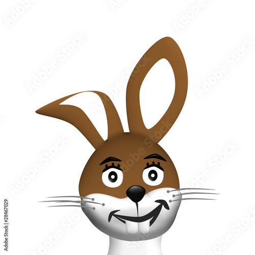 freundlicher, lächelnder Hase