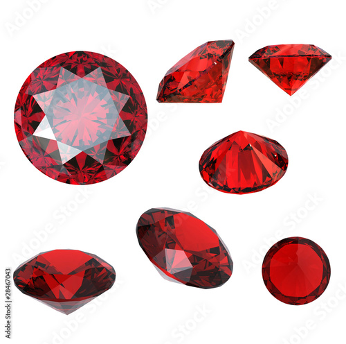 Εκτύπωση καμβά Set of round garnet
