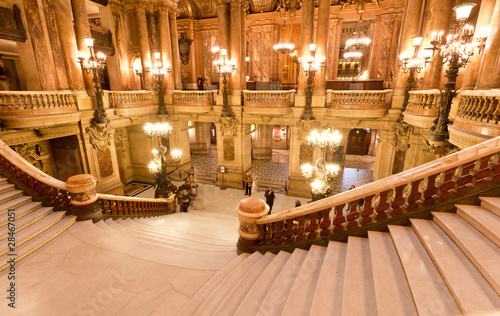 the interior of grand Opera in Paris
