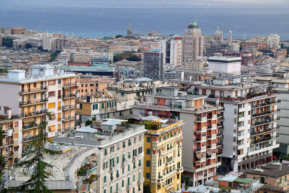 View from the Italian city Genoa