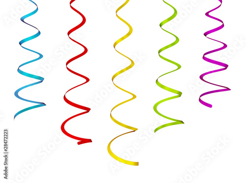 Colored ribbons.