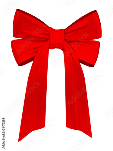 Red satin ribbon