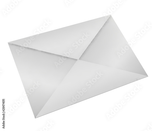 3d sealed envelope on a white background