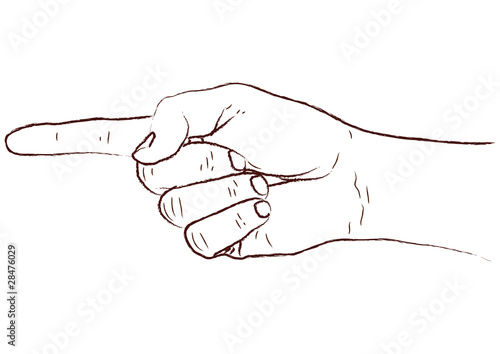 mano che indica