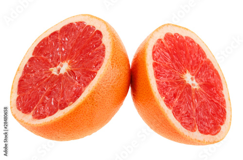 Two cross section of grapefruit