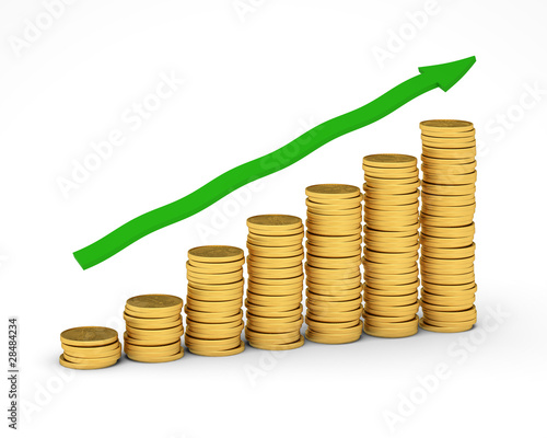 Obraz na płótnie Money Graph w salonie