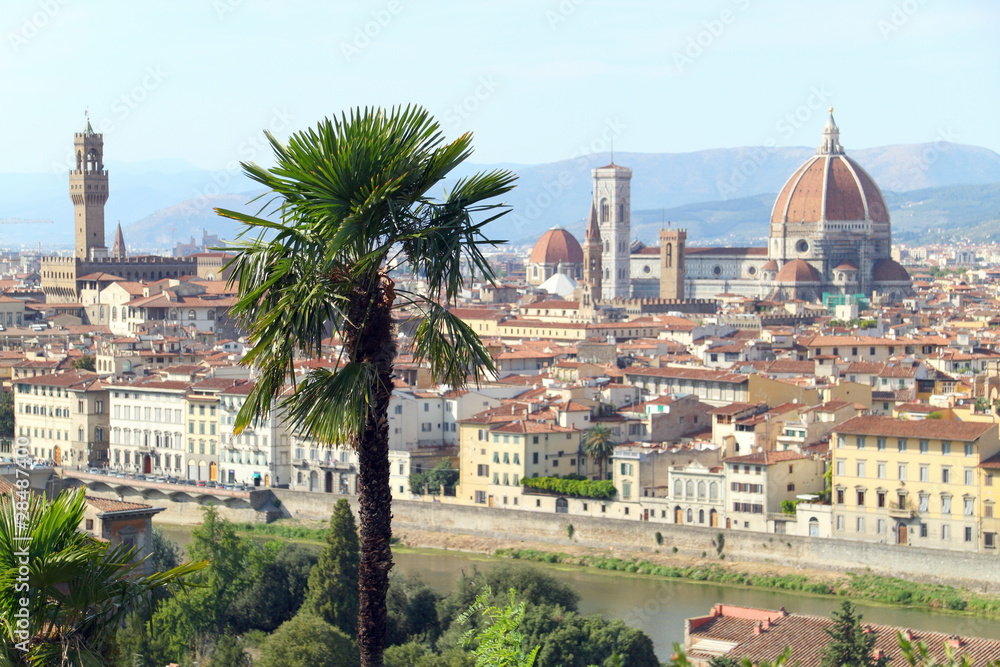Naklejka premium Florence Panorama seen from the Piazzale Michelangelo.