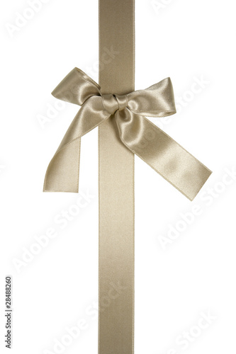dark-khaki vertical ribbon with bow