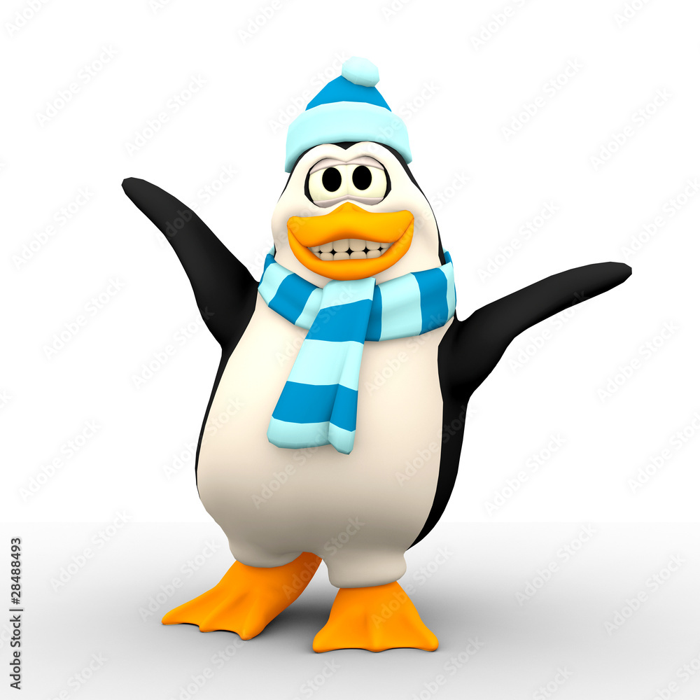Obraz premium penguin cartoon in happy life