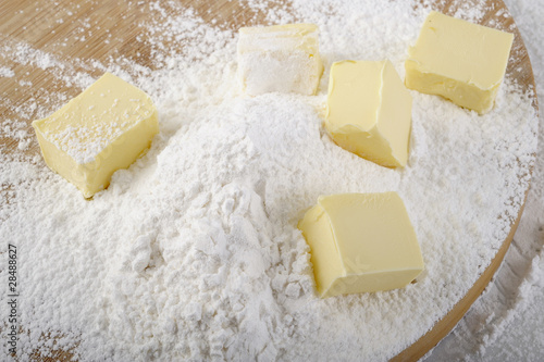 five butter on flour