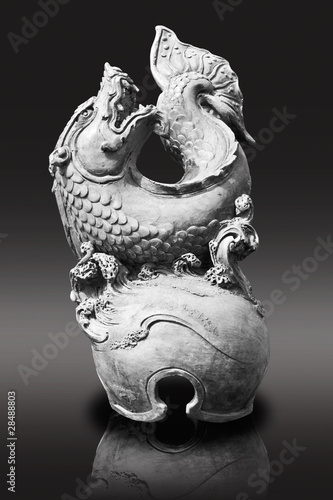 Fish design statue